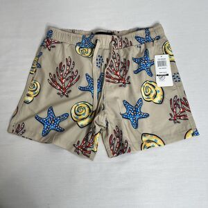 Malibu Mens Swimwear Shorts Size M Swim Trunks Drawstring Pockets Mesh Lined